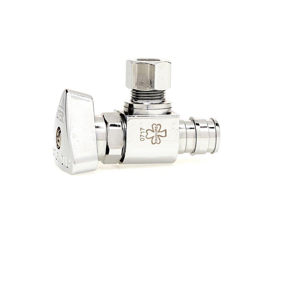 McGuire Manufacturing Convertible™ II 1/2 x 3/8 in. F1960 x OD Tube Loose Key Angle Supply Stop Valve in Chrome Plated