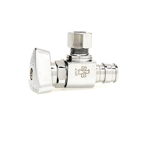McGuire Manufacturing Convertible™ II 1/2 x 3/8 in. F1960 x OD Tube Loose Key Angle Supply Stop Valve in Chrome Plated