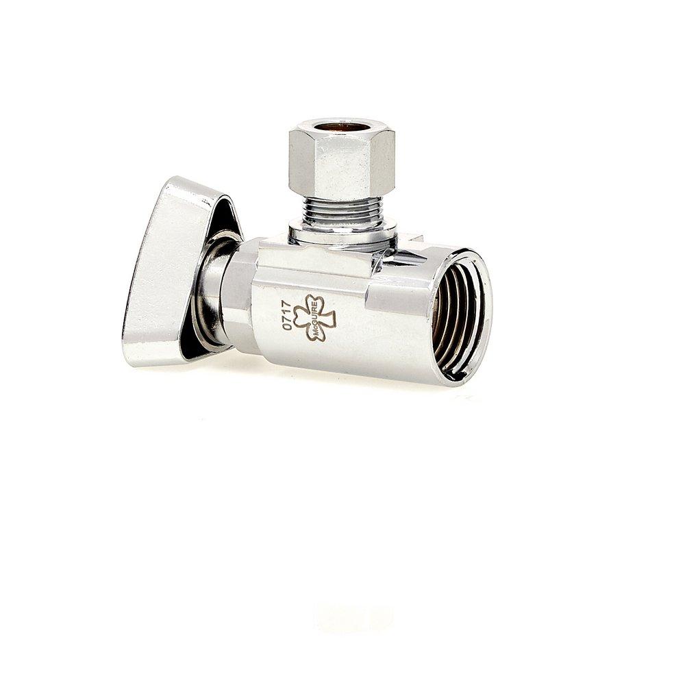 McGuire Manufacturing Convertible™ II 1/2 x 3/8 in. Compression x OD Tube Loose Key Angle Supply Stop Valve in Polished Chrome