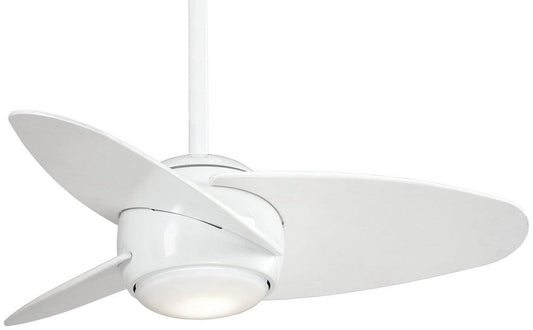 Minka Aire Slant 36 in. 3-Blade Ceiling Fan in White