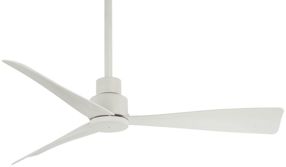 Minka Aire Simple 44 in. 3-Blade Indoor Ceiling Fan in Flat White