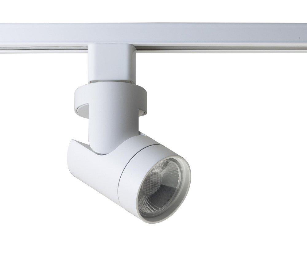 12W LED Barrel Track Head - White Finish - 36° Beam