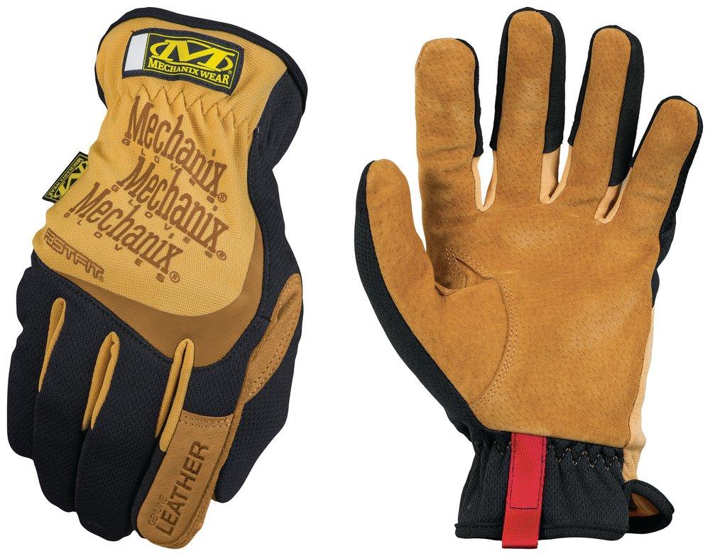 Mechanix Wear FastFit® Large DuraHide® Leather and Elastic Gloves in Brown with Black