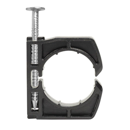 1/2 in. Barbed Plastic Full Pipe Clamp with Preloaded Nail