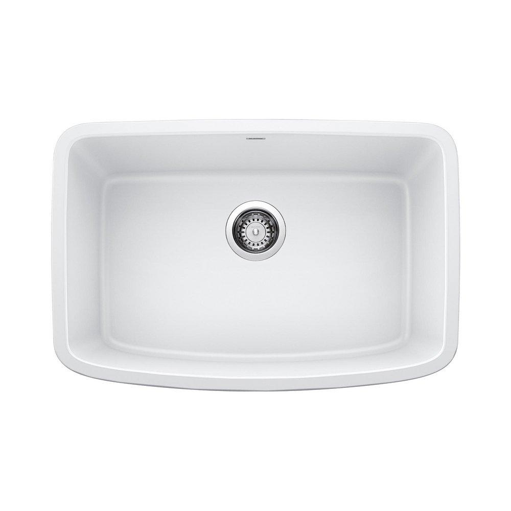 BLANCO Valea 27 in. Undermount Silgranit Single Bowl Kitchen Sink in White