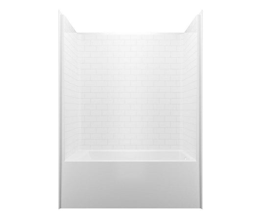 Aquatic Everyday 60 x 32 in. Tub and Shower Unit with Right Drain in White