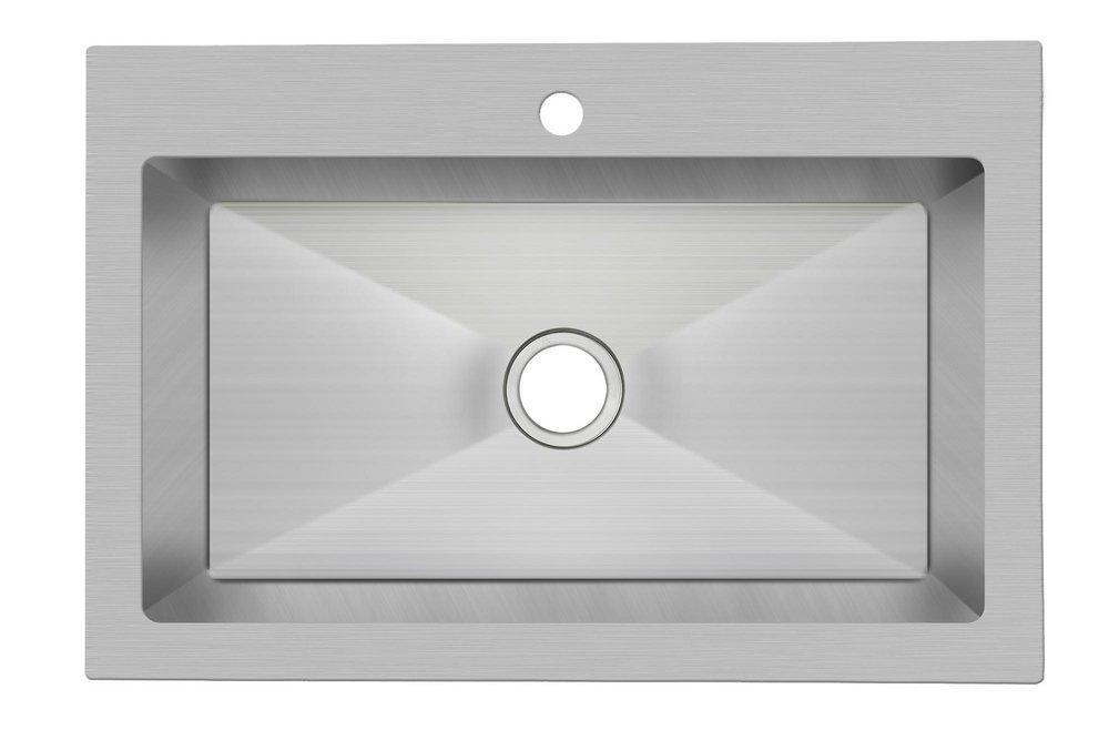 PROFLO® Sault Series 33 in. Dual Mount Stainless Steel Single Bowl Kitchen Sink