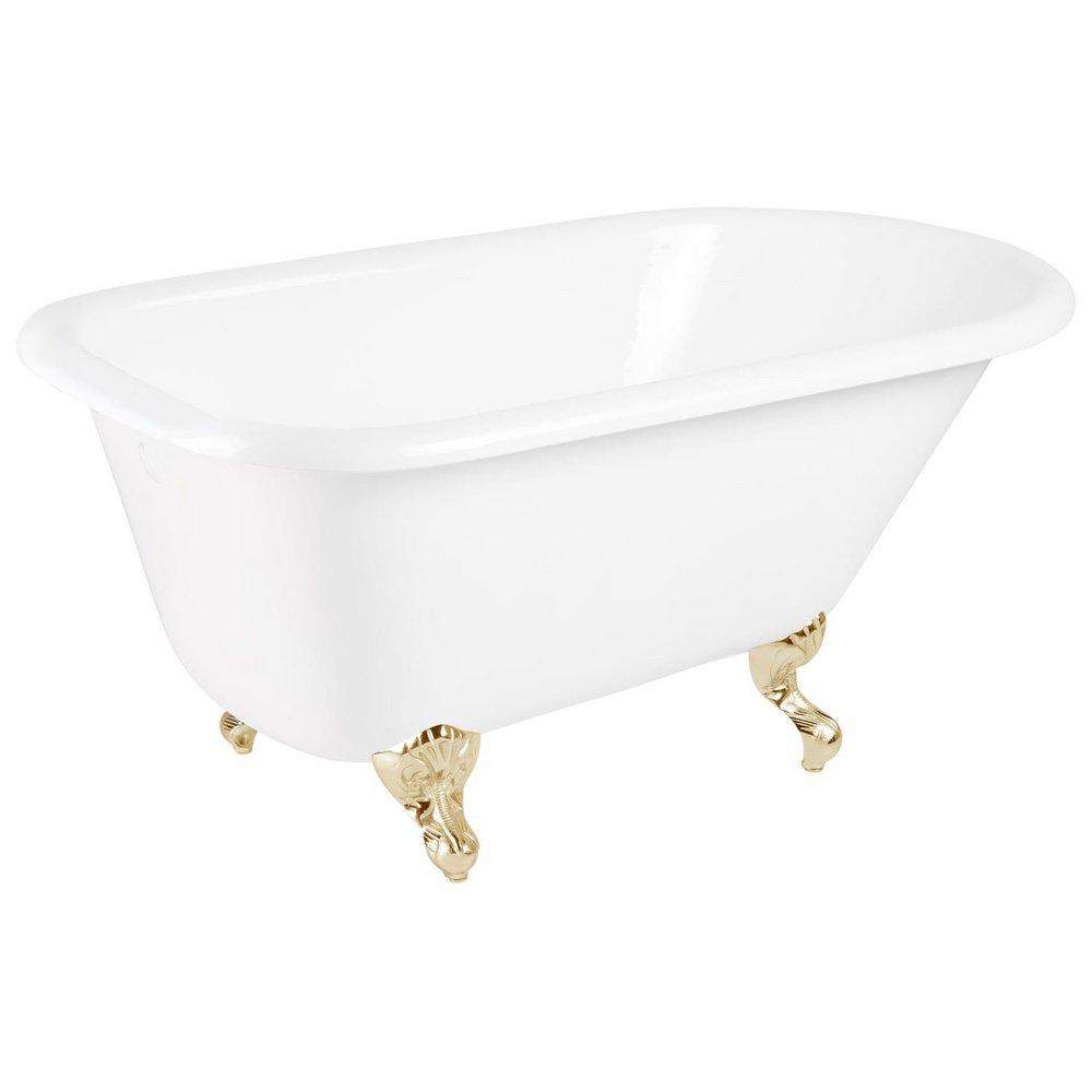 Signature Hardware Miya 54 x 30 in. Freestanding Bathtub End Drain in White