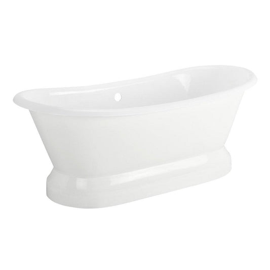 Signature Hardware Frayser 71 x 31-1/4 in. Freestanding Bathtub with Rear Center Drain in White