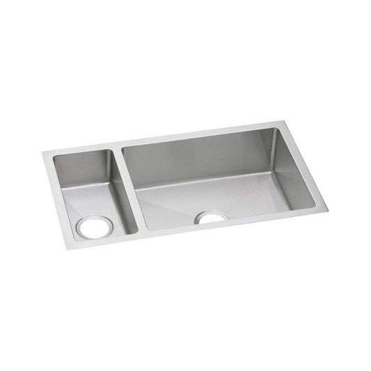 Elkay Crosstown® 32-1/4 in. Undermount Stainless Steel Double Bowl Kitchen Sink in Polished Satin