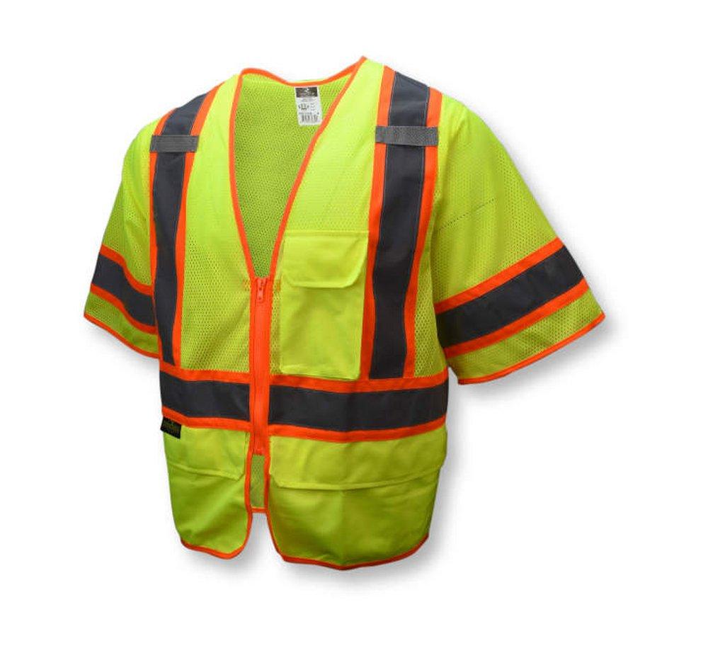 Radians Radwear™ XXL Size Polyester Surveyor Vest in Hi-Viz Green