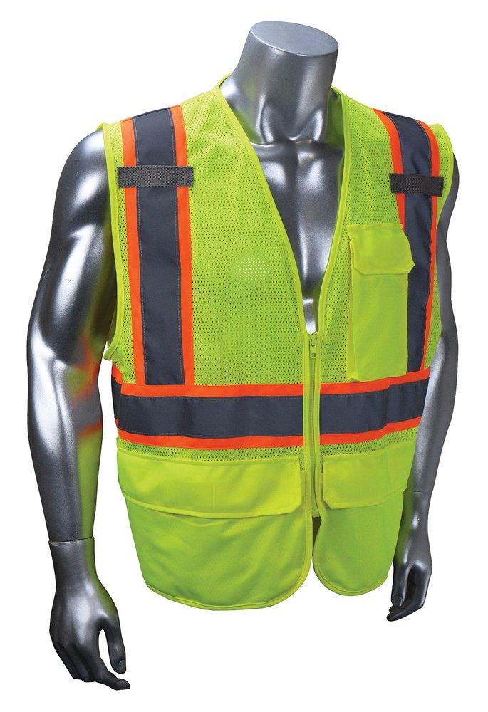 Radians Radwear™ L Size Polyester Surveyor Vest in Hi-Viz Green