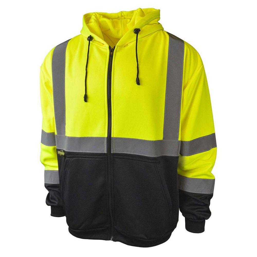 Radians Radwear™ XXL Size Polyester Sweatshirt with Zipper in Hi-Viz Green