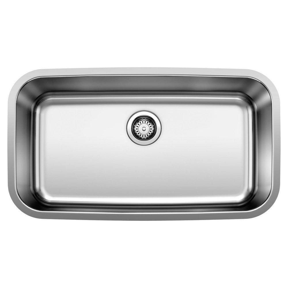 BLANCO Stellar 32 in. Undermount Stainless Steel Single Bowl Kitchen Sink