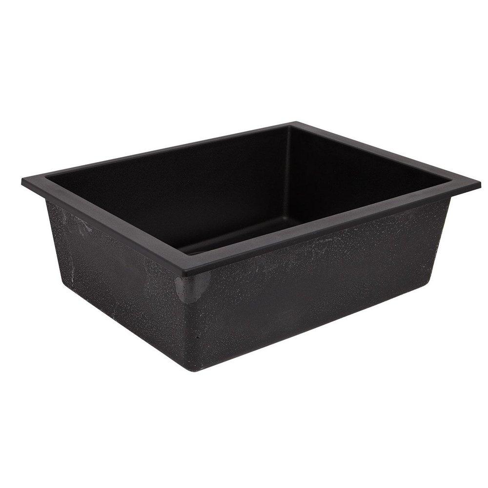 Signature Hardware Holcomb 23-5/8 in. Undermount Composite Single Bowl Kitchen Sink in Black