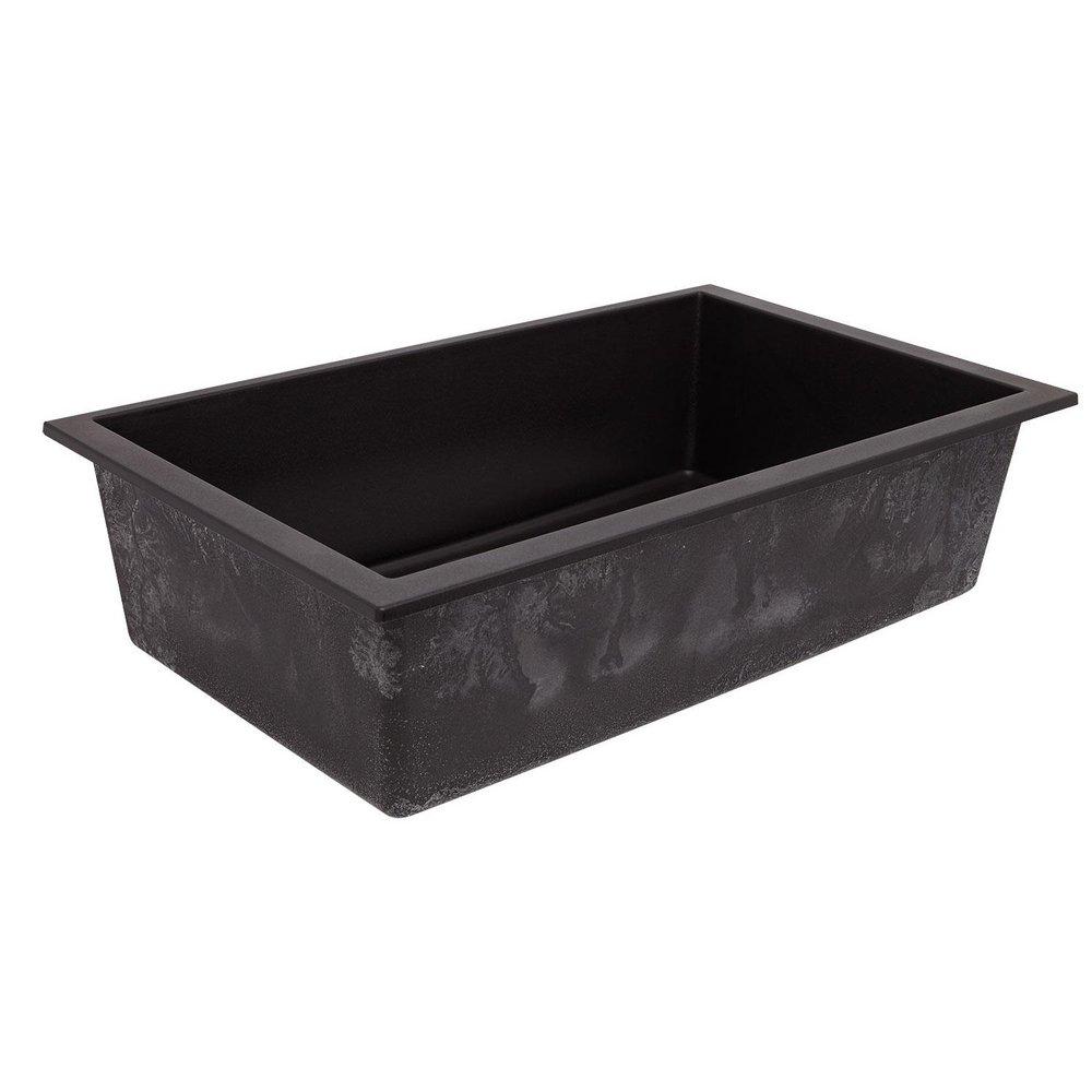 Signature Hardware Holcomb 29-7/8 in. Undermount Composite Single Bowl Kitchen Sink in Black