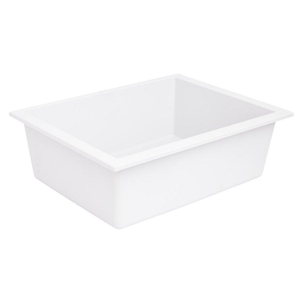Signature Hardware Holcomb 22 in. Undermount Composite Single Bowl Kitchen Sink in Cloud White