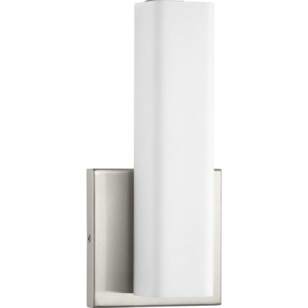Progress Lighting Beam Collection 16W 1-Light LED Wall Sconce in Brushed Nickel