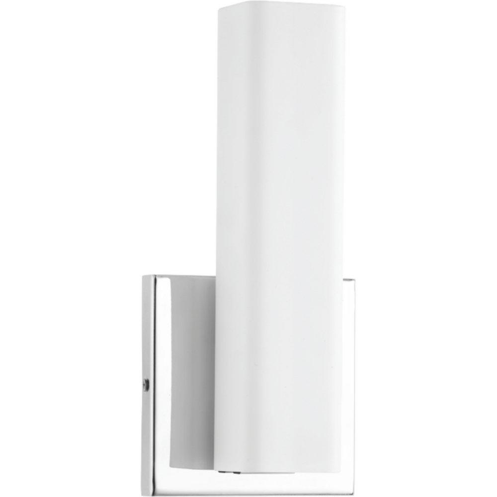 Progress Lighting Beam Collection 15W 1-Light 11 in. Integrated LED Bathroom Wall Sconce Bracket in Polished Chrome