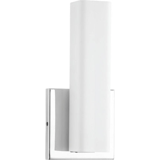 Progress Lighting Beam Collection 15W 1-Light 11 in. Integrated LED Bathroom Wall Sconce Bracket in Polished Chrome