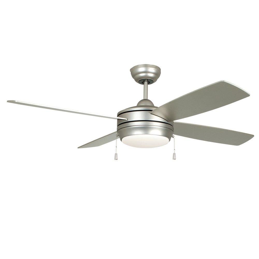 Craftmade Laval 52 in. 4-Blade Ceiling Fan with LED Light Kit in Brushed Satin Nickel