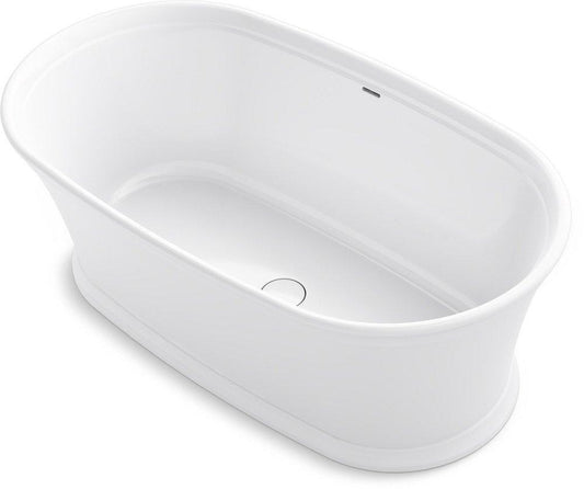 KOHLER Memoirs® 59-11/16 x 17 in. Freestanding Bathtub with Center Drain in White