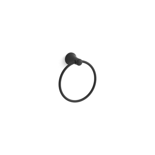 KOHLER Tempered™ Round Closed Towel Ring in Matte Black