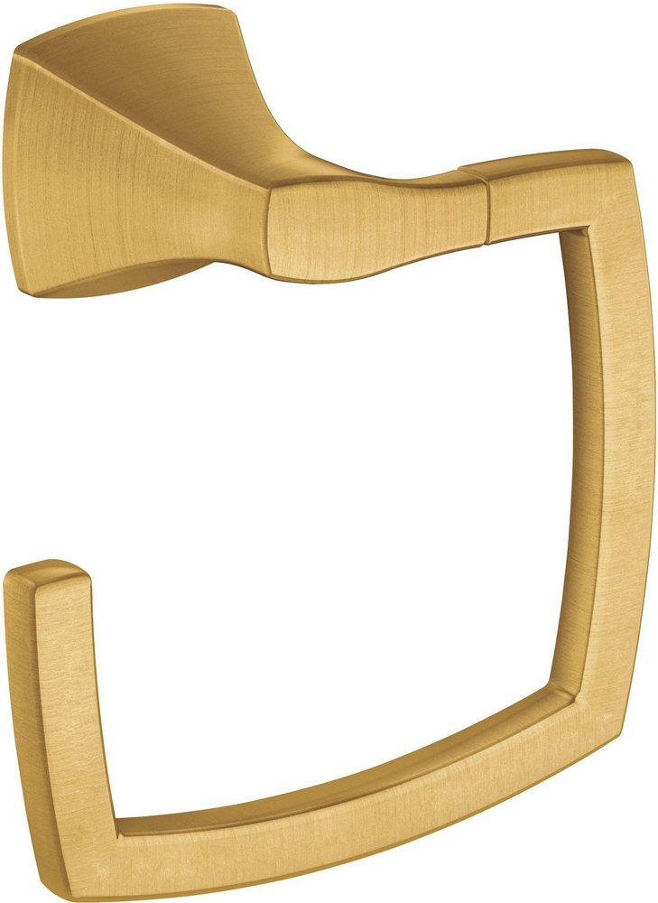 Moen Voss™ Rectangular Open Towel Ring in Brushed Gold