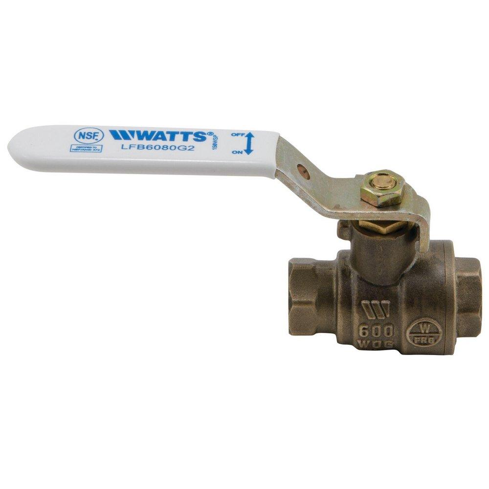 Watts Series LFB6080G2 1/4 in. Bronze Full Port Female Threaded 600# Ball Valve