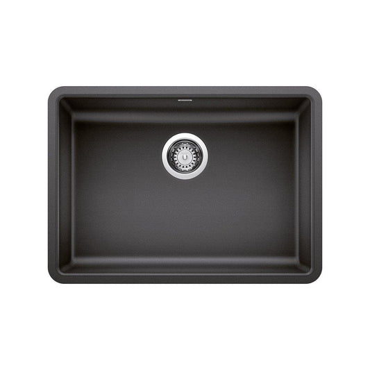 BLANCO Precis 25 in. Undermount Silgranit Single Bowl Kitchen Sink in Anthracite