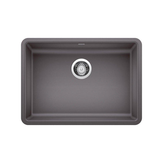 BLANCO Precis 25 x 18 in. No Hole Granite Composite Single Bowl Undermount Kitchen Sink in Cinder