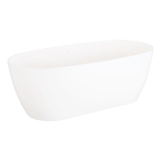 Signature Hardware Ocala 59 x 32 in. Freestanding Bathtub wtih Center Drain in White