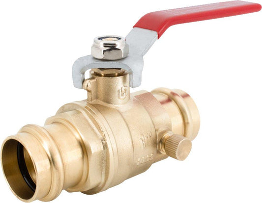 Legend Valve & Fitting P-202NL 3/4 in. Forged Brass, Plastic Full Port Press 250# Ball Valve