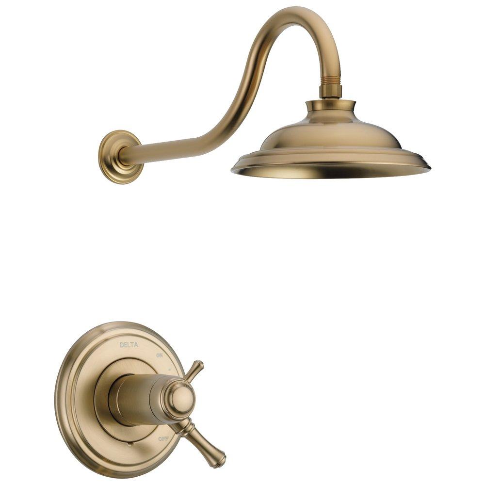 Delta Faucet CASSIDY™ One Handle Single Function Shower Faucet in Brilliance® Champagne Bronze (Trim Only)