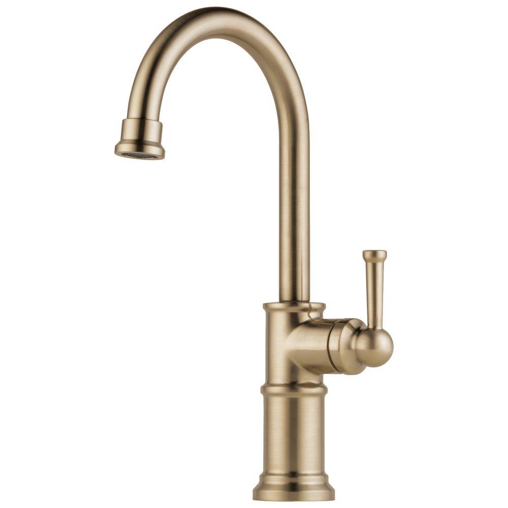 Brizo Artesso® Single Handle Bar Faucet in Lumicoat® Luxe Gold®