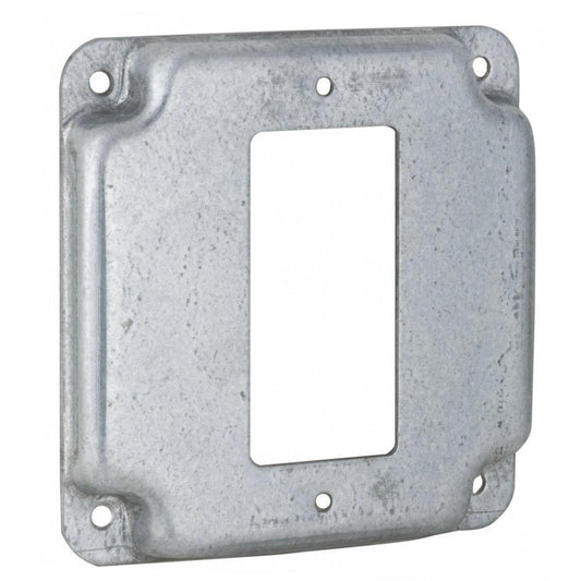 4-19/100 in. Square Exposed Work Cover 1-GFCI in Grey