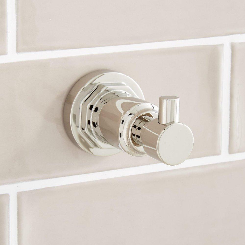 Signature Hardware Greyfield Robe Hook in Polished Nickel