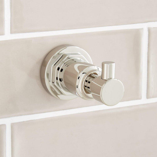 Signature Hardware Greyfield Robe Hook in Polished Nickel