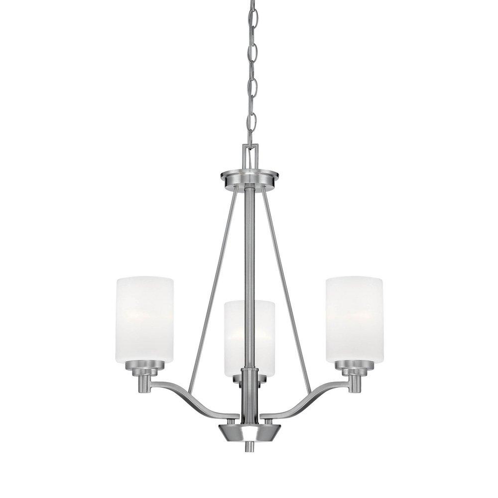 Millennium Lighting Durham 3-Light Chandelier Ceiling Light in Satin Nickel
