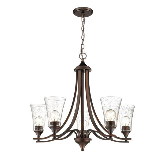 Millennium Lighting Natalie 5-Light Chandelier Ceiling Light in Rubbed Bronze