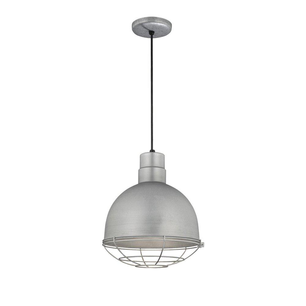 Millennium Lighting R Series 1-Light Cord Hung Deep Bowl Shade in Galvanized