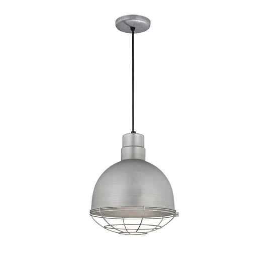 Millennium Lighting R Series 1-Light Cord Hung Deep Bowl Shade in Galvanized