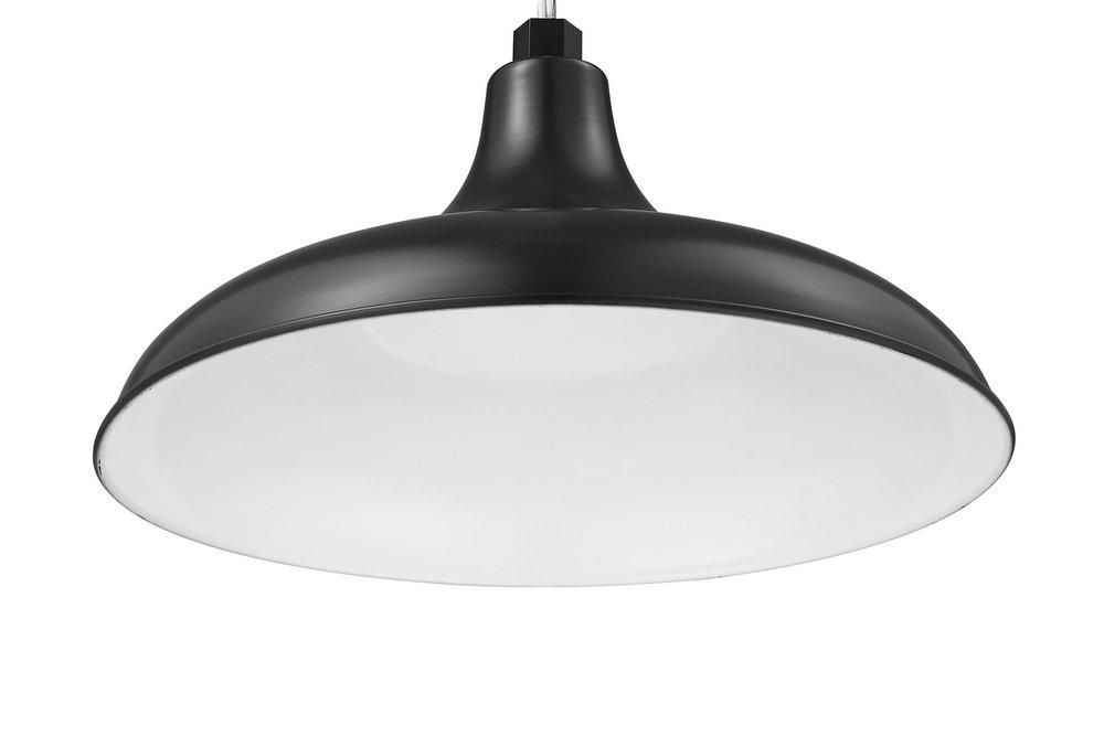 Millennium Lighting R Series 1-Light Modified Warehouse Shade in Satin Black