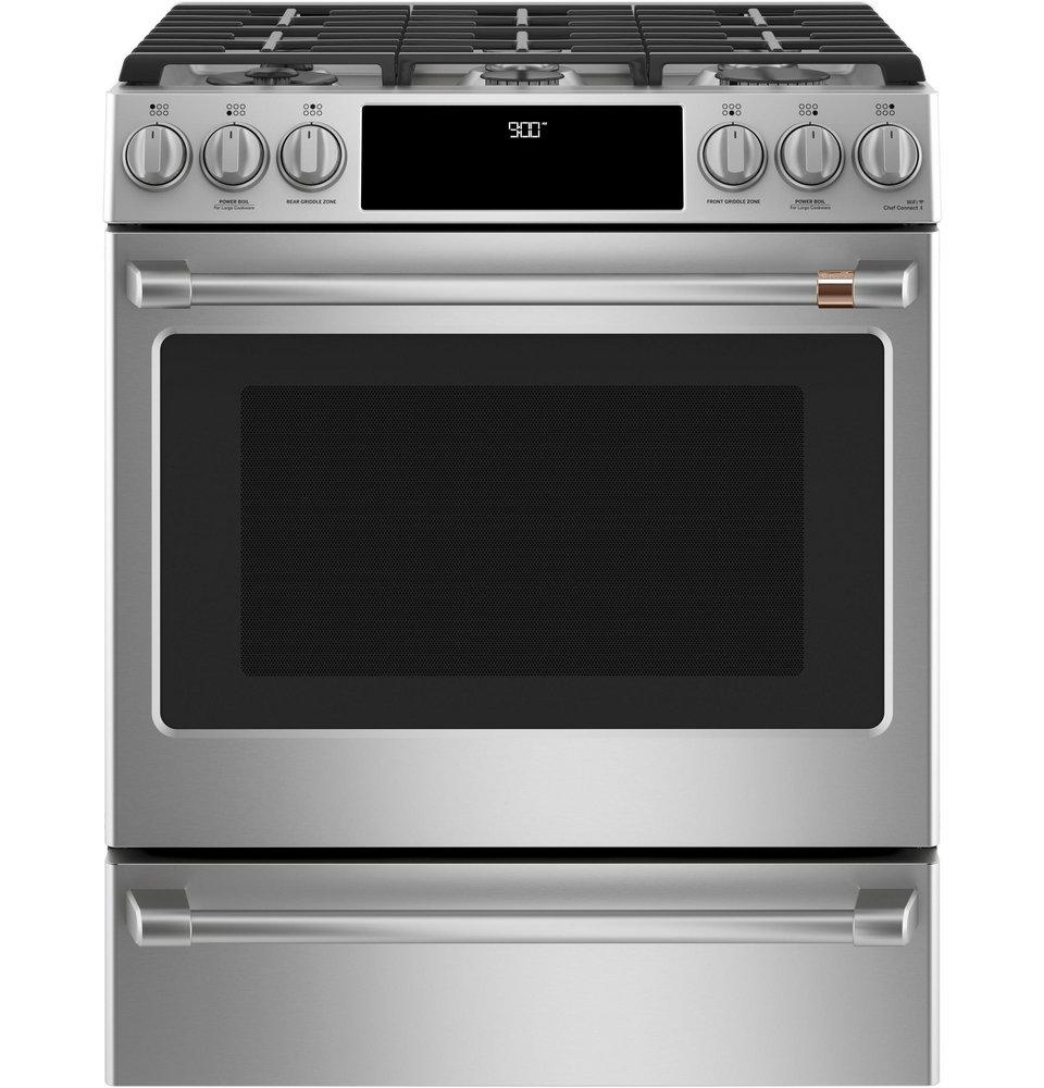 29-7/8 in. Dual Fuel 6-Burner Sealed Slide-in Range in Stainless Steel