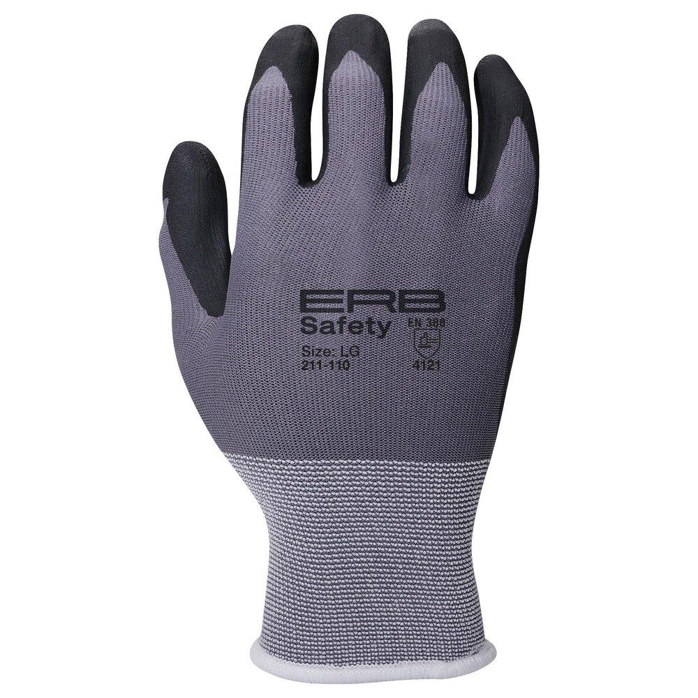 ERB Safety N100 XL Size Nylon Abrasion Resistant Gloves in Grey (Pack of 12)