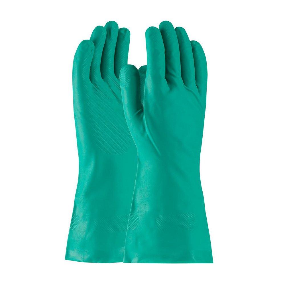 Unsupported Chemical Resistant Nitrile Glove, 15 Mil Unlined with Raised Diamond Grip, Size Large (Pack of 12)