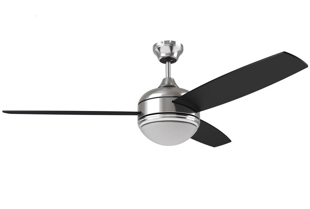 52 in. 3-Blade Indoor Ceiling Fan in Brushed Nickel