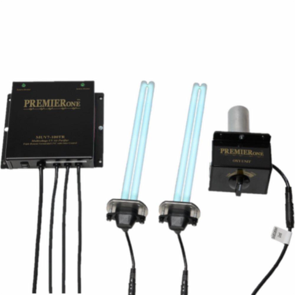 2-Year 120/240V 12 in Ultraviolet Air Cleaner with Dual Remote UVC Lamps and UVV Lamp