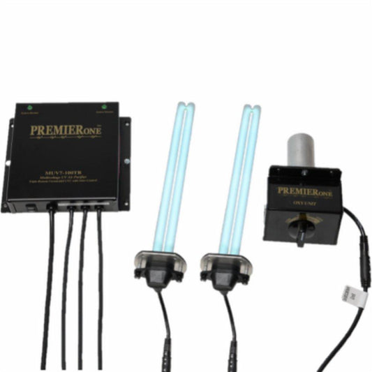 2-Year 120/240V 12 in Ultraviolet Air Cleaner with Dual Remote UVC Lamps and UVV Lamp