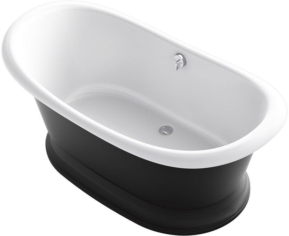 KOHLER Artifacts™ 66-1/8 x 32-1/2 in. Freestanding Bathtub with Rear Center Drain in White